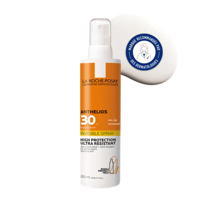 La Roche Posay Soins Solaires|Protection Solaire Corps>Anthelios Spray Solaire Invisible SFP30