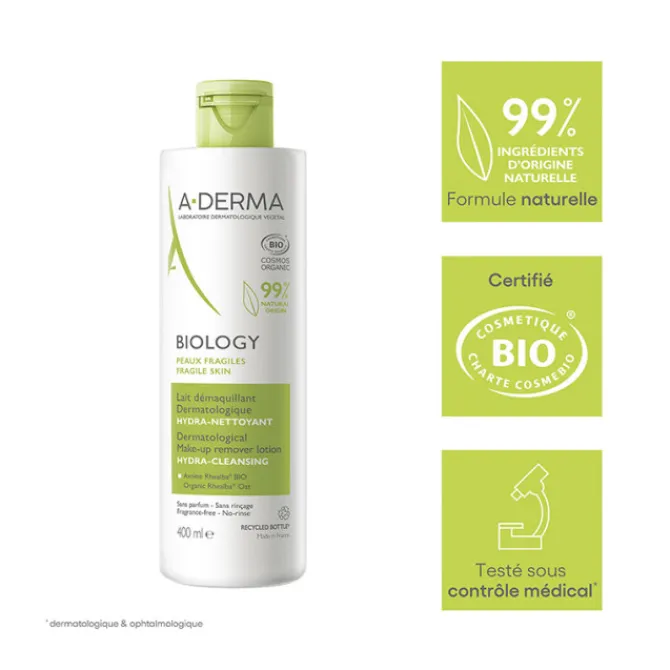 A-derma Démaquillants & Nettoyants|Démaquillant & Nettoyant>BIOLOGY Lait Démaquillant Dermatologique