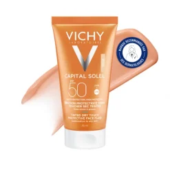 Vichy Soins Solaires|Protection Solaire Visage>Capital Soleil BB Emulsion Toucher Sec Teintée SPF50