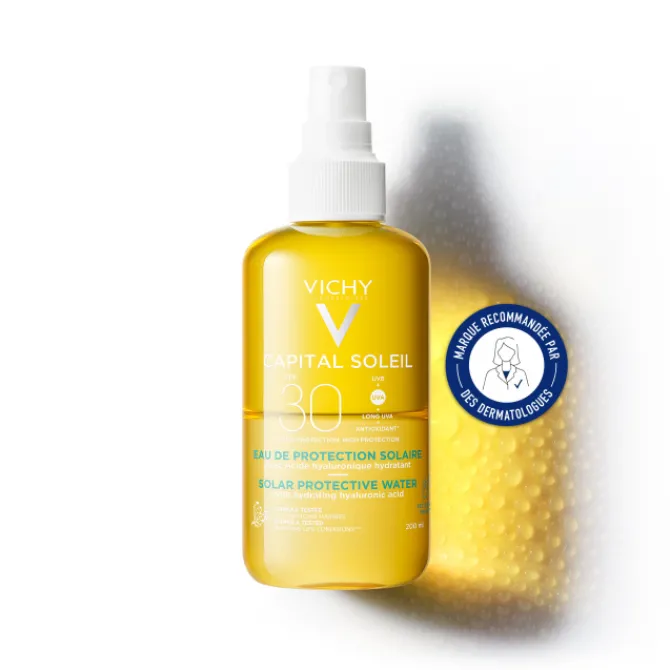 Vichy Soins Solaires|Protection Solaire Corps>Capital Soleil Eau de protection solaire hydratante SPF30