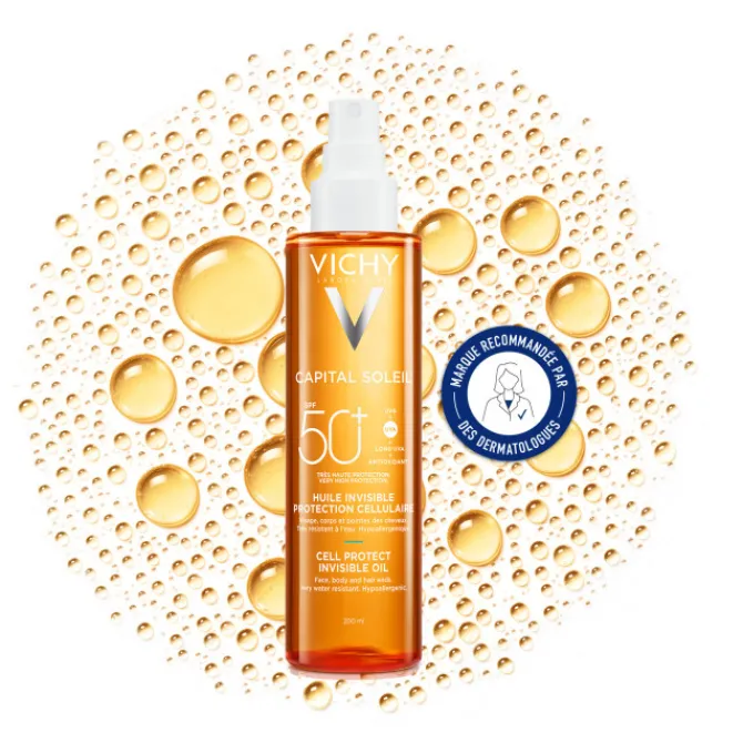 Vichy Protection Solaire Visage>Capital Soleil Huile de Protection Cellulaire SPF50+
