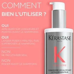 Kerastase Cheveux Secs / Abîmés / Cassants|Pré - Shampooing|Concentré Décalcifiant Ultra-Réparateur