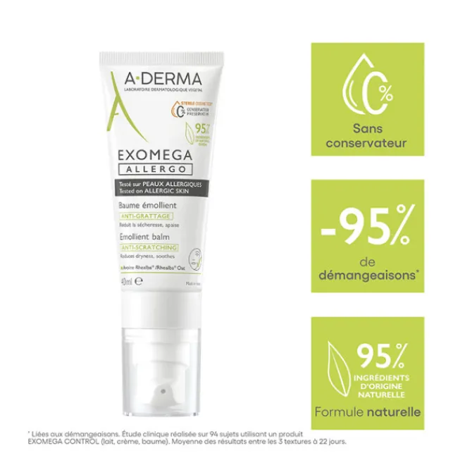 A-derma Soins Hydratants|Exomega Allergo - Baume