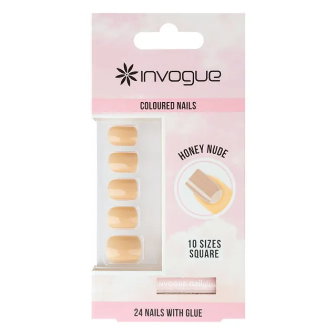 Invogue Accessoires|Faux-ongles Colorés Carré