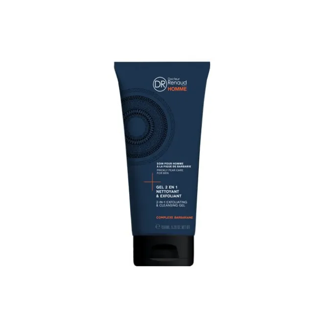 Docteur Renaud Soin Visage Hommes>Gel 2 en 1 Nettoyant et Exfoliant