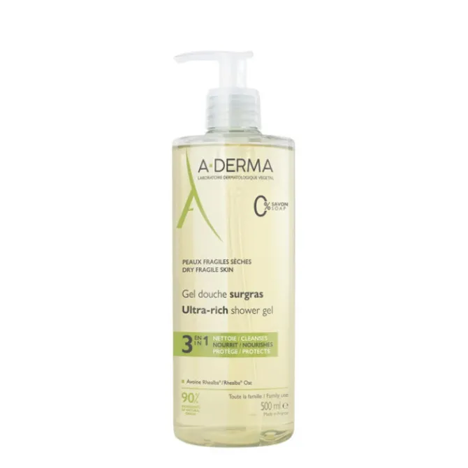 A-derma Douche & Bain|Démaquillants & Nettoyants>Gel Douche Surgras Nourrissant