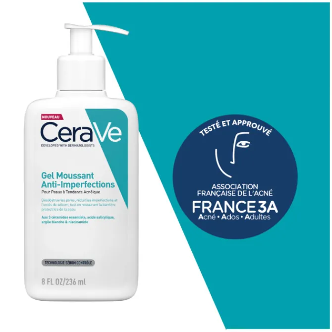 CeraVe Savons Liquides|Démaquillants & Nettoyants>Gel Moussant Anti-imperfections