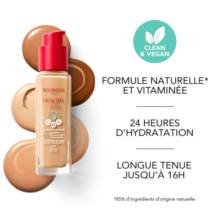Bourjois Fond De Teint Fluide|Healthy Mix Clean