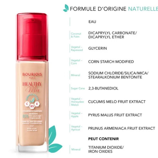 Bourjois Fond De Teint Fluide|Healthy Mix Clean