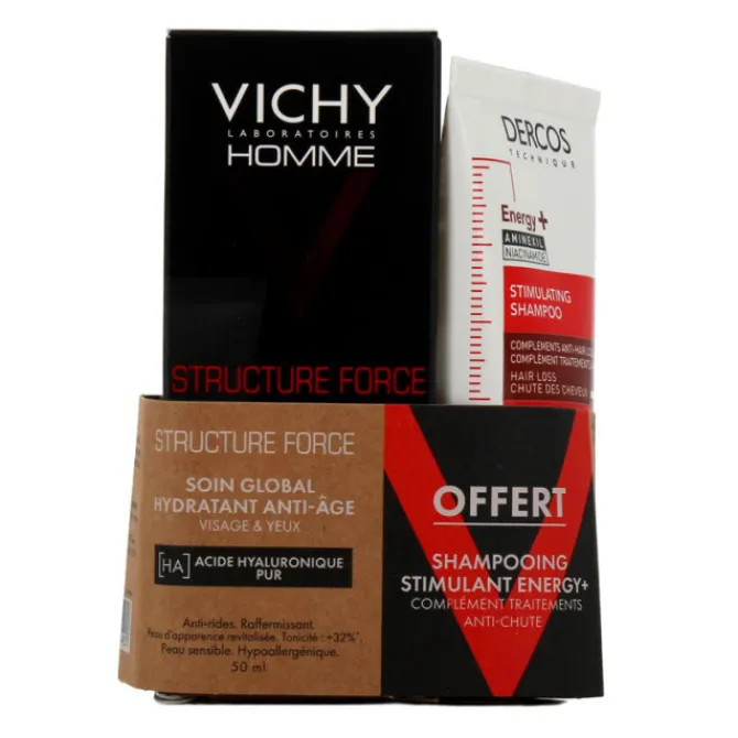 Vichy Soins Hommes>Homme Structure Force Soin global hydratant anti-âge