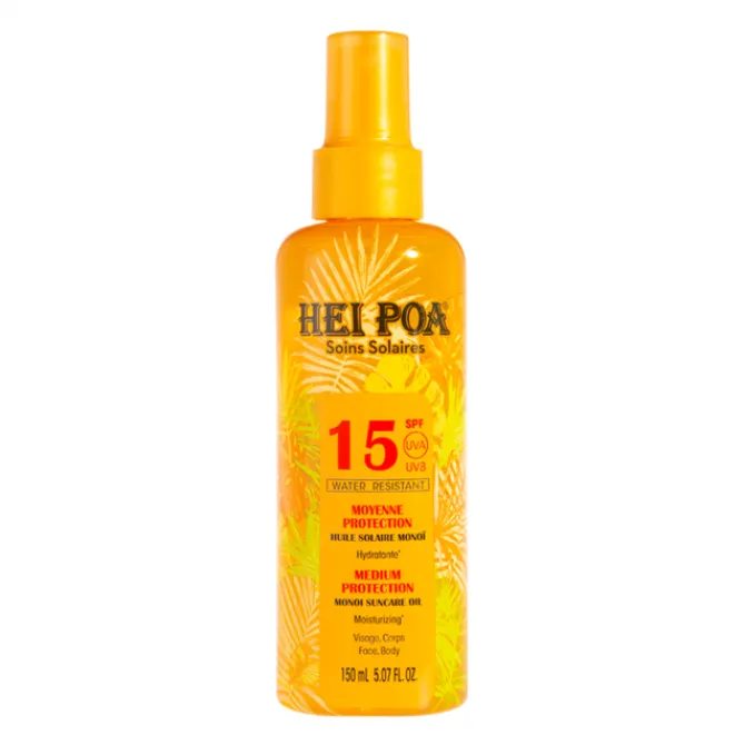 Hei Poa Soins Solaires|Protection Solaire Corps>Huile Solaire Monoï SPF15