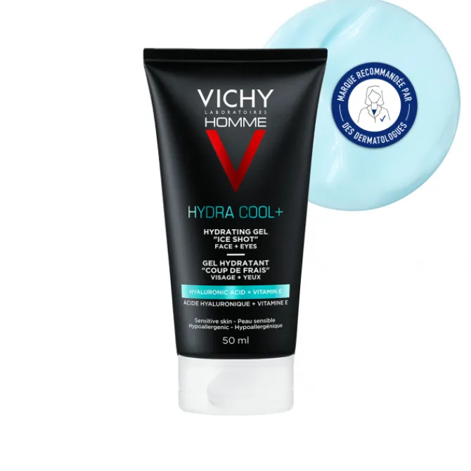 Vichy Soins Hommes|Soin Visage Hommes>Hydra Cool + Gel Hydratant "Coup de frais"