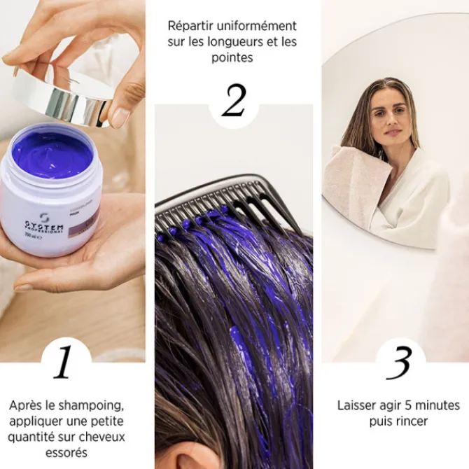 System Professional Cheveux Blonds / Décolorés / Gris / Blanc|Masques>LuxeBlond Masque