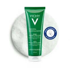Vichy Démaquillants & Nettoyants|Démaquillant & Nettoyant>Normaderm 3 en 1 Nettoyant + Exfoliant + Masque