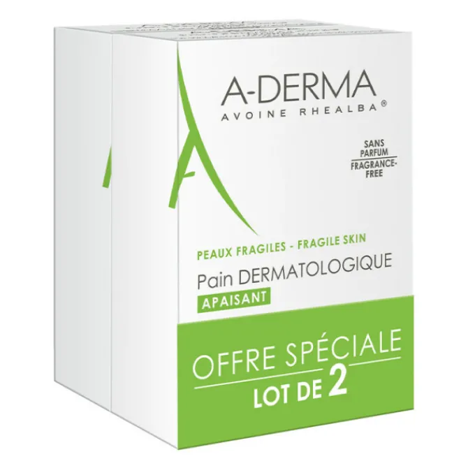 A-derma Savons Solides|Démaquillants & Nettoyants|Pain Dermatologique Nettoyant et Apaisant