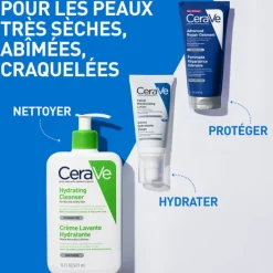 CeraVe Soins Hydratants|Crèmes De Jour|Pommade Réparatrice Intensive Visage et Corps