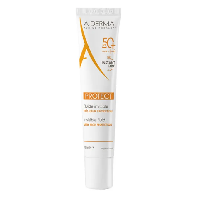 A-derma Soins Solaires|Protection Solaire Visage>Protect Fluide Solaire SPF50+