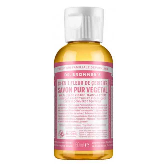 Dr. Bronner's Accessoires|Savon Liquide>Savon Bio Fleur de Cerisier