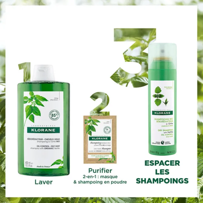 Klorane Shampooings|Cheveux Gras>Shampoing Sec Séboréducteur à l’Ortie